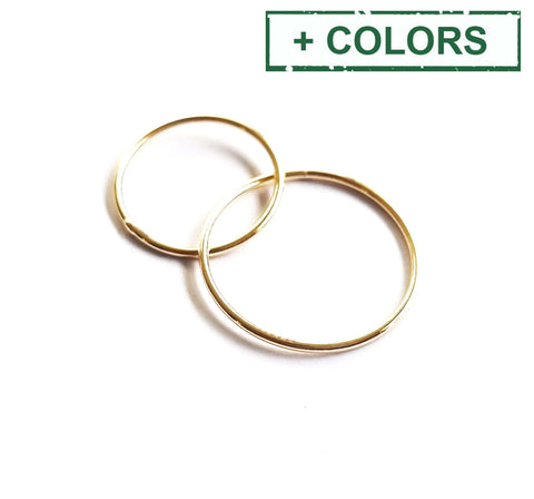 BeadsBalzar Beads & Crafts (925-GR64-X-2SET) Silver 925 Entwined 15 & 20mm rings (2 SET)
