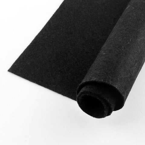 BeadsBalzar Beads & Crafts BLACK (FE9069-01) (FE9069-X) Non Woven Fabric Embroidery Needle Felt for DIY Crafts, Square, 298~300mm long, 298~300mm wide, 1mm thick, packing bag: 310x320x45mm (5 PCS)