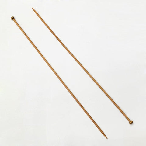 BeadsBalzar Beads & Crafts (BN9104-6) Bamboo Single Pointed Knitting Needles, 400x13x6mm (1 BAG/2 PCS)
