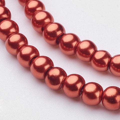 BeadsBalzar Beads & Crafts CHOCOLATE (BP1374-B79) (BP1374-X) Glass Pearls 4mm (1 STR)