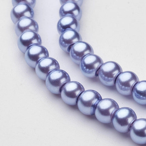 BeadsBalzar Beads & Crafts CORN BLUE (BP1374-B49) (BP1374-X) Glass Pearls 4mm (1 STR)