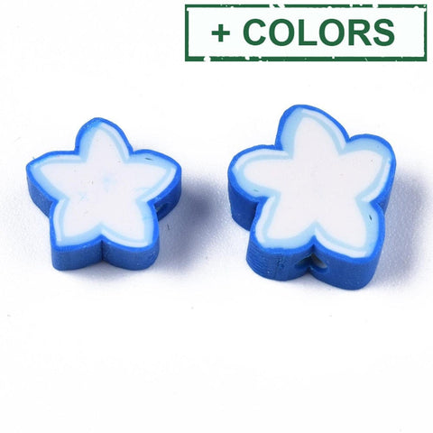 BeadsBalzar Beads & Crafts (CS9111-X) Polymer Clay Beads, Star, 8.5~11x9~11x4mm (30 PCS)
