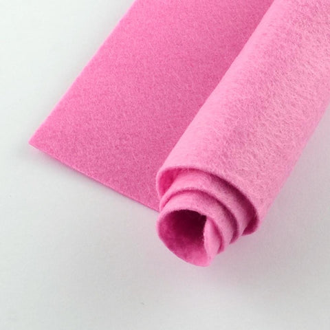 BeadsBalzar Beads & Crafts HOT PINK (FE9069-36) (FE9069-X) Non Woven Fabric Embroidery Needle Felt for DIY Crafts, Square, 298~300mm long, 298~300mm wide, 1mm thick, packing bag: 310x320x45mm (5 PCS)