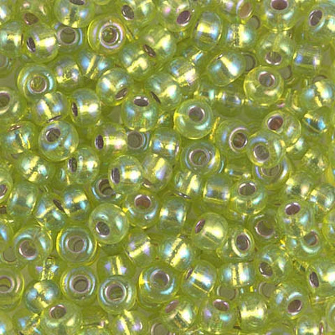 BeadsBalzar Beads & Crafts Miyuki seed beads 6/0 silver lined chartreuse AB (50g)