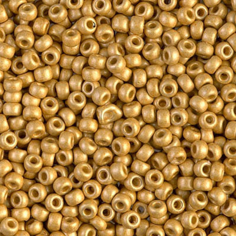 BeadsBalzar Beads & Crafts Miyuki seed beads 8/0 matted duracoat Galvanized Gold