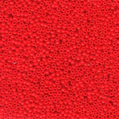 BeadsBalzar Beads & Crafts (MSB11-0407-250G) MIYUKI SEED BEADS 11-0 OPAQUE RED (250 GMS)