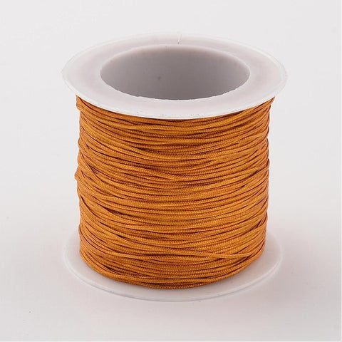 BeadsBalzar Beads & Crafts (NC156-22) DARK ORANGE (NC156-X) Nylon Thread Cord, about 0.8-1mm (35m/roll).