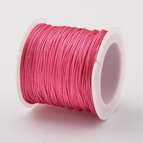 BeadsBalzar Beads & Crafts PALE VIOLET RED (NC156-126) (NC156-X) Nylon Thread Cord, about 0.8-1mm (35m/roll).