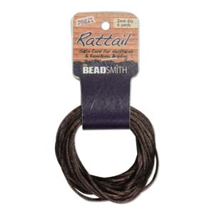 BeadsBalzar Beads & Crafts (RT2MM-X) RATTAIL 1MM CARD USA MADE (6 YARDS)