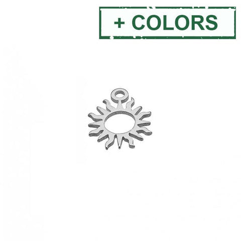 BeadsBalzar Beads & Crafts Silver 925 6.9x9mm Hollow Sun pendants