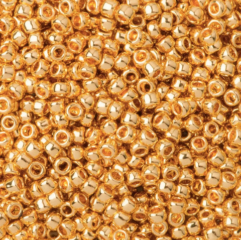 BeadsBalzar Beads & Crafts TOHO - Round 15/0 : Metallic 24K Gold Plated TR-15-712 (20g)