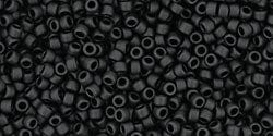 BeadsBalzar Beads & Crafts TOHO - Round 15/0 : Opaque-Frosted Jet