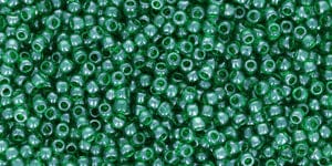 BeadsBalzar Beads & Crafts (TR-11-108B-250G) TOHO Round 11/0 : Transparent Grass Green Luster (250 GMS)
