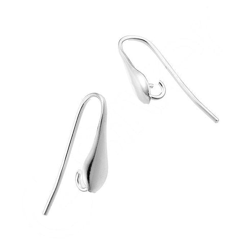BeadsBalzar Beads & Crafts (925-E06) Sterling silver Drop ear hooks 20mm  (1 PAIR)