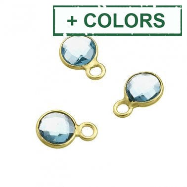 BeadsBalzar Beads & Crafts (925-P05X) Sterling silver 6mm set sky blue topaz hydrothermal quartz, 1 ring (1 PC)