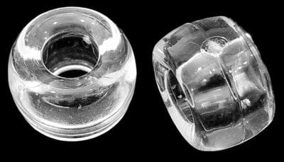 BeadsBalzar Beads & Crafts (AB6674A) Transparent Acrylic Beads about 9mm wide, 6mm long, hole: 4mm (15 GMS-ABOUT 40 PCS)