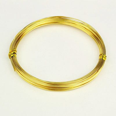 BeadsBalzar Beads & Crafts Aluminium wire 0,8mm Gold colour (AW4124)
