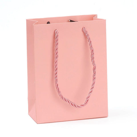 BeadsBalzar Beads & Crafts (BA7796-B05) Kraft Paper Bags, Gift Bags Pink 12x16cm (2 PCS)