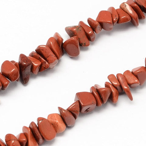 BeadsBalzar Beads & Crafts (BC1552) Howlite chips firebrick