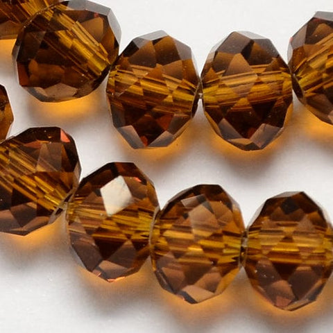 BeadsBalzar Beads & Crafts (BE8233-X) Glass Beads, Faceted Rondelle, 10x7mm (1 STR)