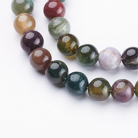BeadsBalzar Beads & Crafts (BG6868B) Natural Indian Agate, Round about 6mm in diameter