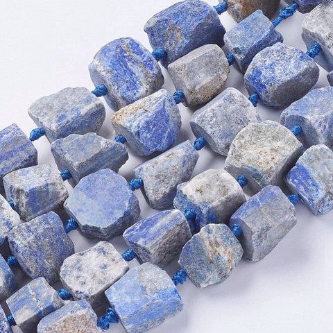 BeadsBalzar Beads & Crafts (BG7243-01) Natural Lapis Lazuli Nuggets, MidnightBlue 18~35mm long (11~16pcs/strand)