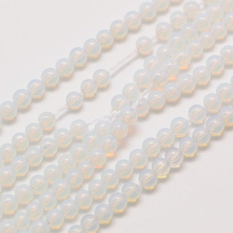 BeadsBalzar Beads & Crafts (BG7302A) Opalite Round Beads Strands Size: about 3mm