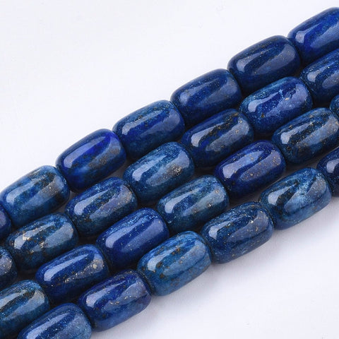 BeadsBalzar Beads & Crafts (BG8474-01) Natural Lapis Lazuli Beads Strands, Barrel, Size: about 12x8mm (1 STR)