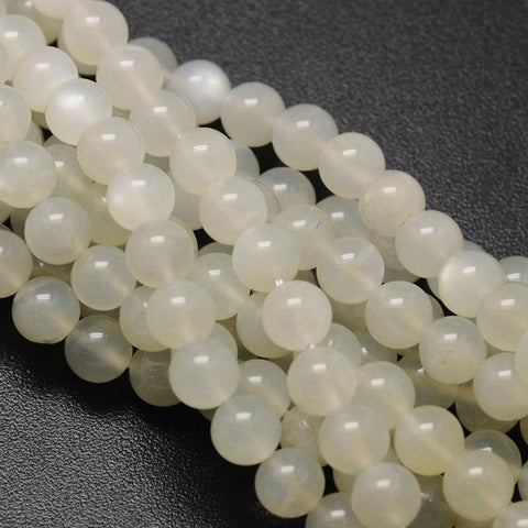 BeadsBalzar Beads & Crafts (BG8533-MS) Round Natural Moonstone Bead Strands, Grade A Size: about 6mm (1 STR)