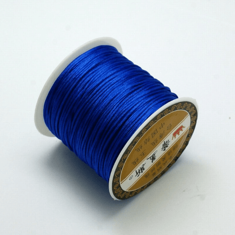 BeadsBalzar Beads & Crafts BLUE (NC156-16) (NC156-X) Nylon Thread Cord, about 0.8-1mm (35m/roll).