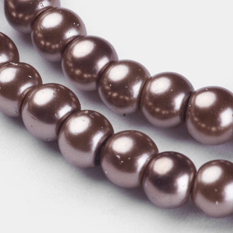 BeadsBalzar Beads & Crafts (BP1374-B47) Glass Pearls 4mm Dark Gray (1 STR)