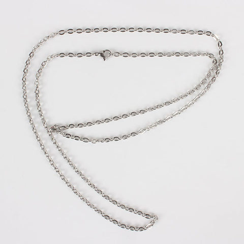 BeadsBalzar Beads & Crafts (CH4598) 304 Stainless Steel Cross Chain Cable Chain Necklace