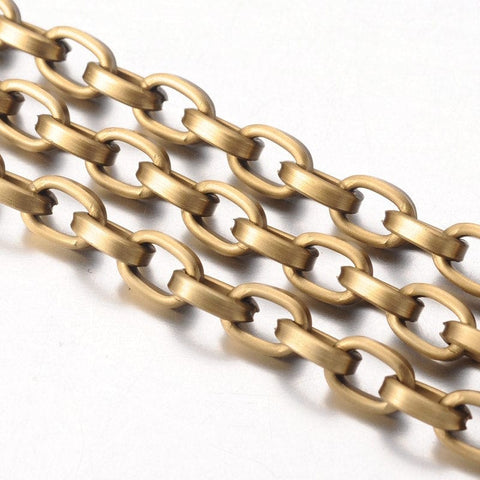 BeadsBalzar Beads & Crafts (CH4767)  Aluminium Twisted Chains Curb Chains, Antique Bronze (2 METS)
