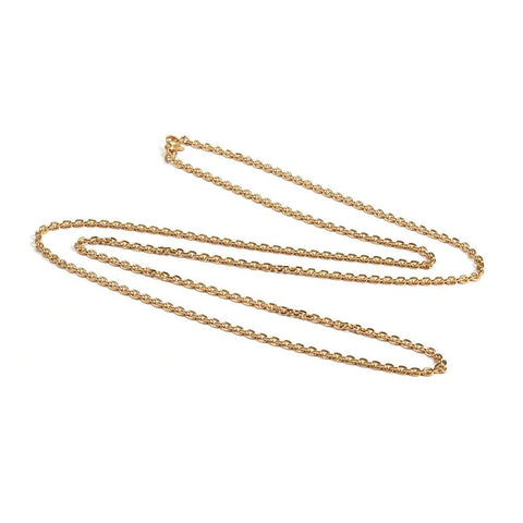 BeadsBalzar Beads & Crafts (CH5813) 304 Stainless Steel Necklaces, Faceted, Golden Size: about 29.5"(74.9cm) long,