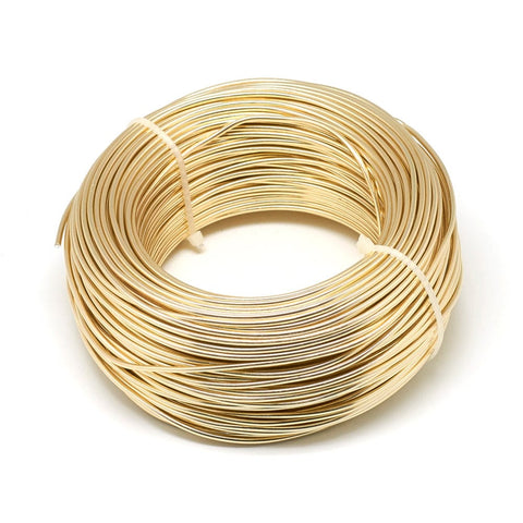 BeadsBalzar Beads & Crafts CHAMPAGNE GOLD (AW7832-26) (AW7832-14) Aluminum Wire, Flexible Craft Wire, 1.5mm (15 Gauge); 100m/500g