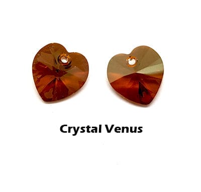 BeadsBalzar Beads & Crafts CRYSTAL VEN (PZ-1H-14-CVEN) PRECIOSA Heart MXM 1H (4 Pieces) (& COLORS) (PZ-1H-14-X)