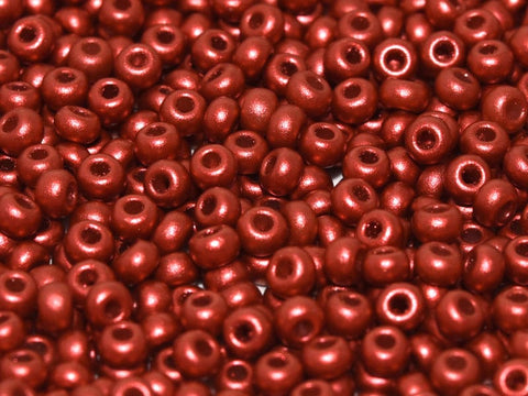 BeadsBalzar Beads & Crafts (CSB11-01890) CZECH SEED BEADS 11-0 LAVA RED (25 GM)