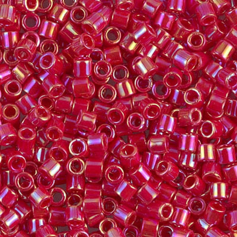 BeadsBalzar Beads & Crafts (DBL-0162) MIYUKI DELICA 8-0 OPAQUE RED AB (5 GMS)
