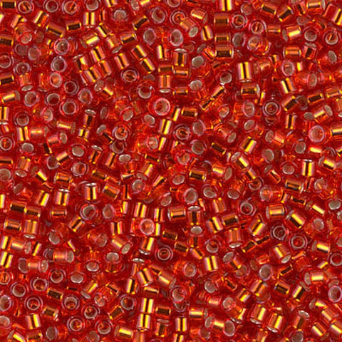 BeadsBalzar Beads & Crafts (DBM0043-50G) MIYUKI DELICA 10-0 SILVER LINED RED (50 GMS)
