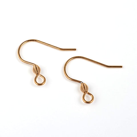 BeadsBalzar Beads & Crafts (EH4633) 304 Stainless Steel Earring Hook Findings, Golden (8 PCS)