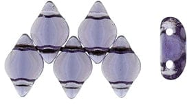 BeadsBalzar Beads & Crafts (GDU-20500) GEMDUO 8 x 5mm Tanzanite