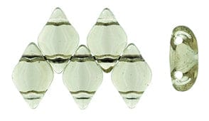 BeadsBalzar Beads & Crafts (GDU-40010) GEMDUO 8 x 5mm BLACK DIAMOND