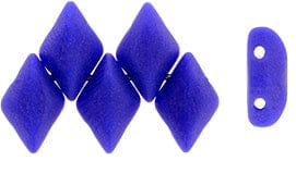 BeadsBalzar Beads & Crafts (GDU-M33050) GEMDUO 8 x 5mm Matte - Opaque Blue
