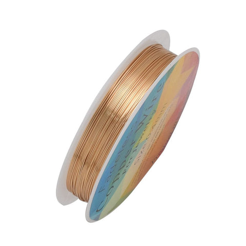 BeadsBalzar Beads & Crafts GOLD (CW8234-26 (CW8234-X) Copper Jewelry Wire, 0.8mm (3m)/roll.