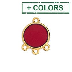 BeadsBalzar Beads & Crafts (GQC8454-X) Ally Ring 14mm pendant with 3 rings (2 PCS)