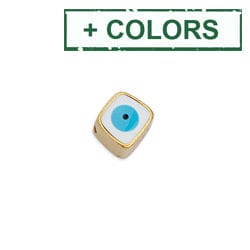 BeadsBalzar Beads & Crafts (GQE7110X-10PC) Square eye 8mm bead Φ1.5mm (10 PCS)
