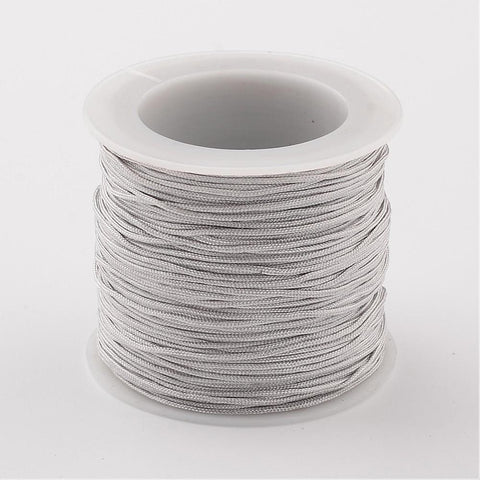 BeadsBalzar Beads & Crafts GRAY (NC156-21) (NC156-X) Nylon Thread Cord, about 0.8-1mm (35m/roll).