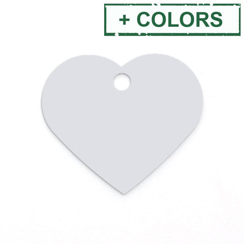 BeadsBalzar Beads & Crafts (HA8013-X) Colored Aluminum Double Sided Dog ID Tag Heart,  33x37.6mm (2 PCS)