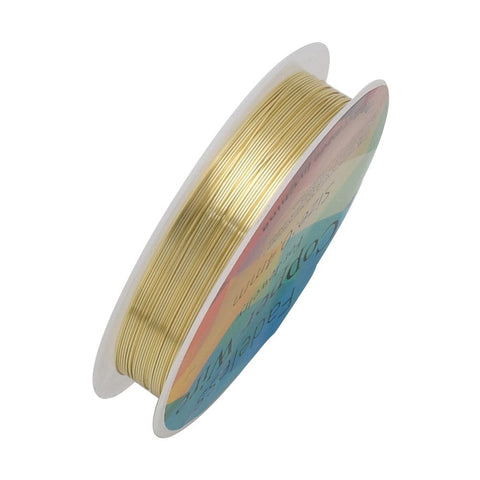 BeadsBalzar Beads & Crafts LIGHT GOLD (AW8250-28) (AW8250-X) Copper Jewelry Wire, Size: 1mm (2.5m)