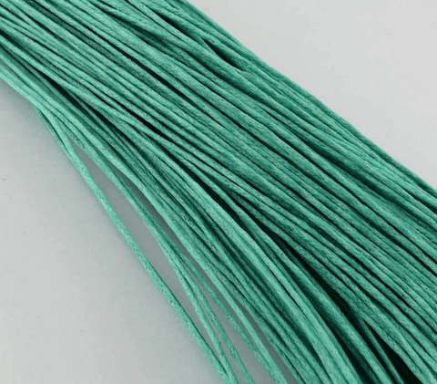 BeadsBalzar Beads & Crafts MEDIUM TURQUOISE (WC5565D) (WC5565X) Chinese Waxed Cotton Cord, Gray 0.7mm  (10 METS)